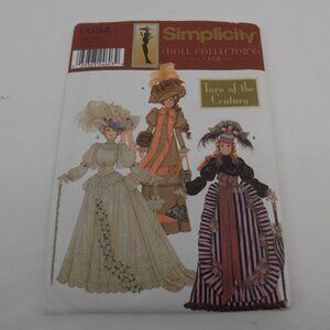 Simplicity 0684 11.5" Fashion Doll Collectors Club Turn of the Century Dress UC